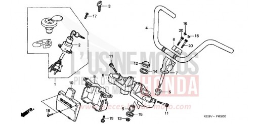 HANDLE PIPE/TOP BRIDGE CA125W de 1998